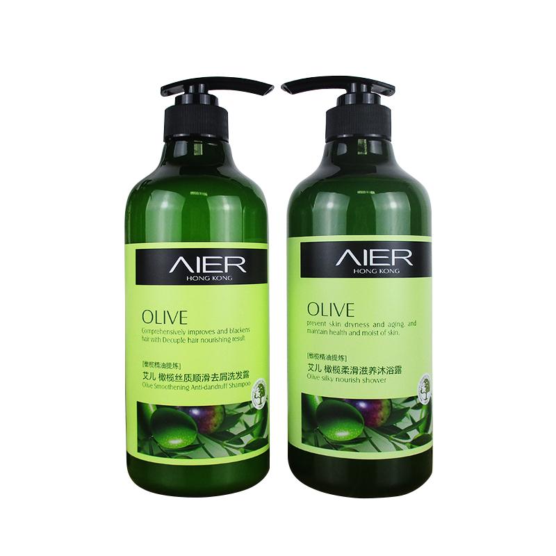 艾儿橄榄丝质顺滑洗发水去屑柔滑沐浴露男女士舒爽清洁洗澡留香液