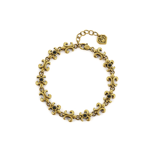 MONOLOGUE独白浮华古巴比伦鸢尾花黑金复古黄金足金手链情人节礼