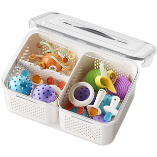 玩具收纳箱婴儿专用收纳筐宝宝手抓球抚触球磨牙棒牙胶布书收纳盒