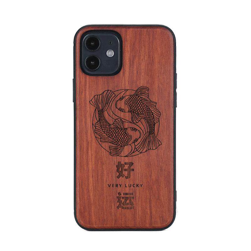 个性定制适用苹果17promax木质手机壳iPhone16pro木壳