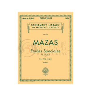 马扎斯 特别练习曲集Op36 卷一 中提琴独奏 希尔默原版乐谱书 Etudes Speciales for Viola Vol1 HL50262570