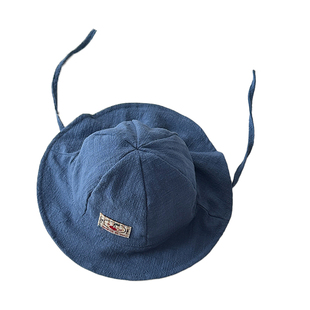 糖果色系婴儿渔夫帽春秋季棉麻遮阳帽子夏天男童女宝宝防晒盆帽潮