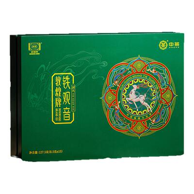 中茶海堤茶叶旗舰店新品铁观音乌龙茶礼盒装127.5g海堤70周年