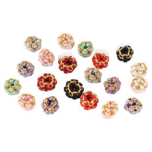 DIY桃花结线圈菠萝结手链手绳隔珠固定圈大孔配饰红绳编绳小配件