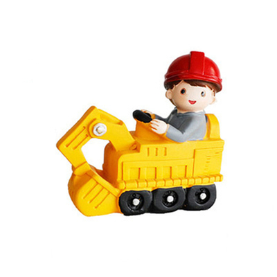 工程车儿童生日推土机蛋糕装饰