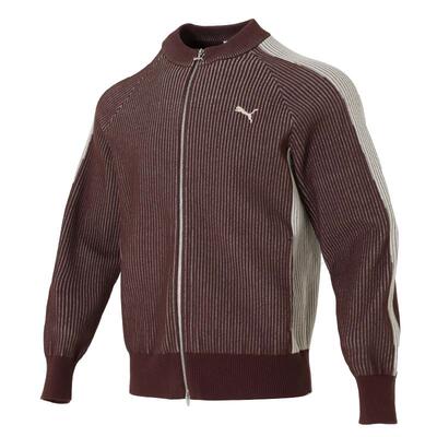 PUMA彪马男装2025冬季新款T7 Sweater时尚针织夹克外套637434