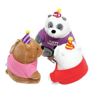 韩国代购we care bears咱们裸熊吧圣诞节毛绒玩偶公仔挂件包挂