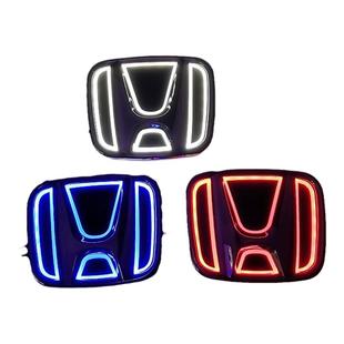 适用于5D本田车标灯飞度奥德赛雅阁crv思域后尾车标标志改装led灯