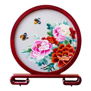 苏绣摆件高端商务礼品套装家居装饰手工刺绣中国特色伴手礼送老外