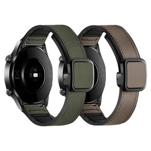 适用三星Galaxy watch8classic 手表带7/FE/6磁吸扣透气疯马纹真皮表带watch5/pro方扣4男女夏天腕带表链