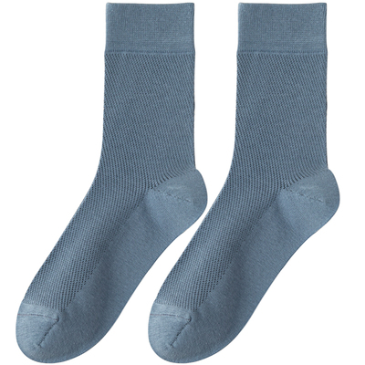 100%纯棉抗菌防臭男士中筒袜