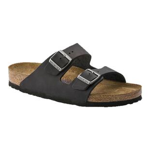 BIRKENSTOCK勃肯德国进口男女款牛皮革涂油软底Arizona双扣凉拖鞋