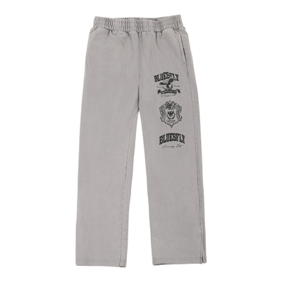 美式筒卫裤男垂感直印花宽松