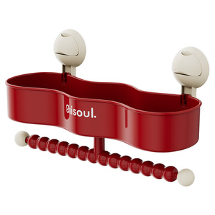 吸盘浴室置物架卫生间壁挂式免打孔厕所洗漱台用品挂墙上收纳架子