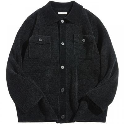 RS流石男装丝绒感宽松绒感外套