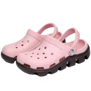 星月小影洞洞鞋男士厚底迪特学生沙滩鞋潮包头防滑透气凉鞋拖鞋女