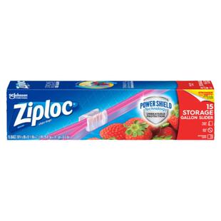 Ziploc密保诺保鲜袋密封袋拉链式冰箱收纳袋可站立食品级家用进口