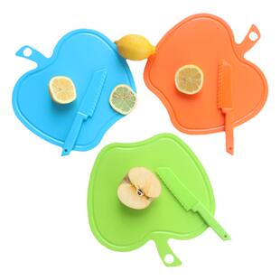 儿童水果刀具安全不伤手幼儿园切水果塑料刀砧板案板套装玩具小刀