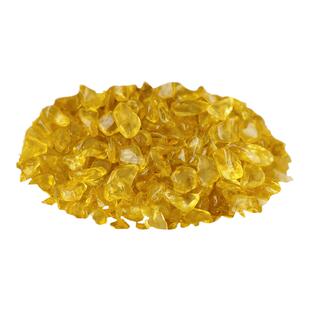 天然水晶碎石五色原石黄水晶白黑绿红五彩五行石聚宝盆摆件配件