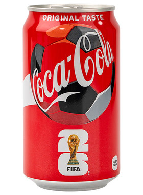 2包邮日本进口Coca－Cola/可口可乐联名FIFA世界杯收藏版碳酸饮料