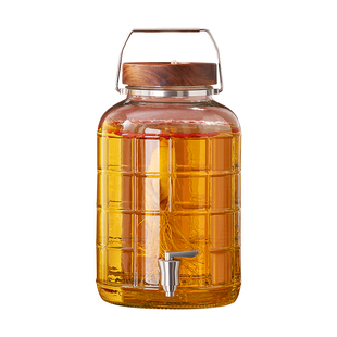 泡酒玻璃瓶家用高档密封容器白酒药酒罐酒坛子10斤带龙头专用酒瓶