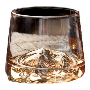 熹物「水晶富士山」玻璃水晶杯子威士忌酒杯水杯礼盒套装结婚礼物