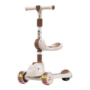 巴布豆滑板车儿童1一3-6一12岁宝宝小男女孩踏板可坐可骑滑溜溜车