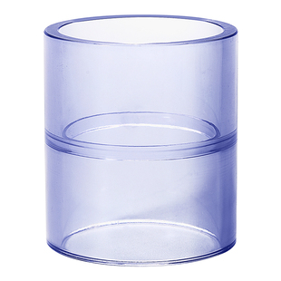 UPVC透明直接国标水管快接连接器PVC管子内插直通接头配件25 50