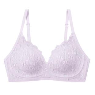 半醒内衣女超薄亲肤大胸显小上托蕾丝文胸小圆杯软钢圈美背胸罩