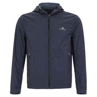 布兰施男士秋季连帽夹克外套薄款防风户外时尚百搭休闲上衣