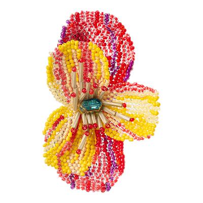 MICartsy王紫珊春夏新款立体编珠花卉耳夹女单只TPD039AC