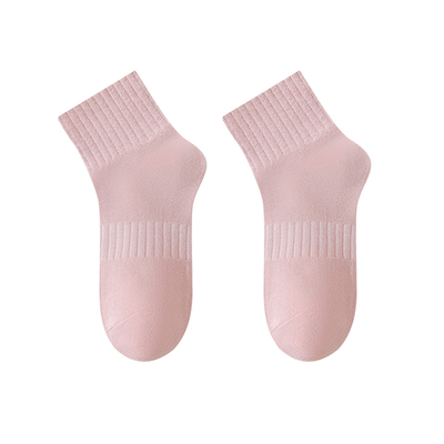 棉质抗起球无骨女士中筒袜