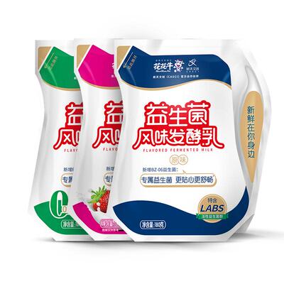 花花牛益生菌发酵乳多口味12袋