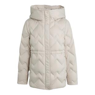 [商场同款]90白鹅绒LANDI奶油白温柔系连帽羽绒服短款2025冬新品