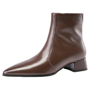 星期六中筒靴子2025年秋冬配裙子中筒靴子高跟鞋马丁靴女款女靴子