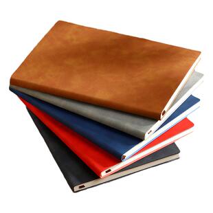 a5笔记本定制可印logo商务软皮面会议记录小本子b5记事本订做封面