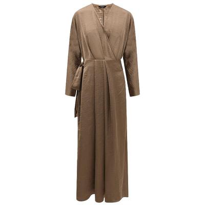 COCOBELLA围裹式缎面连衣裙