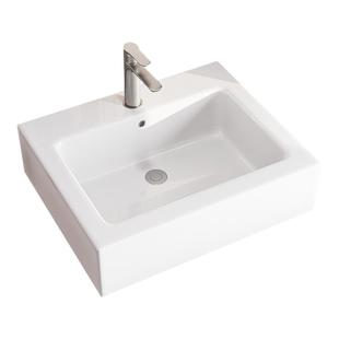 箭牌台上盆洗漱盆方形单孔简约单盆家用洗手盆一体陶瓷面盆
