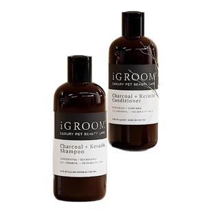 iGroom艾谷沐美国宠物沐浴露木炭角蛋白金毛泰迪狗狗猫咪洗澡香波