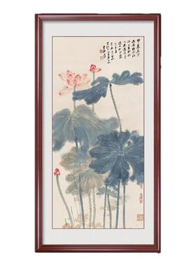 新中式兰花玄关装饰画走廊