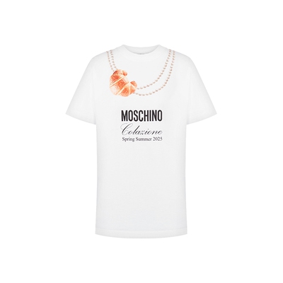 【甄选特惠】Moschino/莫斯奇诺  女士Colazione针织上衣T恤