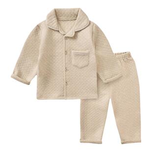 儿童睡衣秋冬纯棉男童家居服夹棉女童内衣套装宝宝加厚彩棉居家