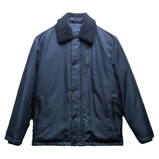 中年爸爸冬装加厚可拆卸毛领羽绒服男中老年人宽松外套老人衣服