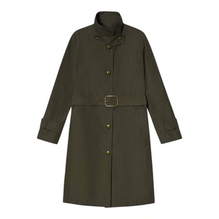 PSALTER诗篇浮雕金属扣高质感直身长款风衣外套秋款