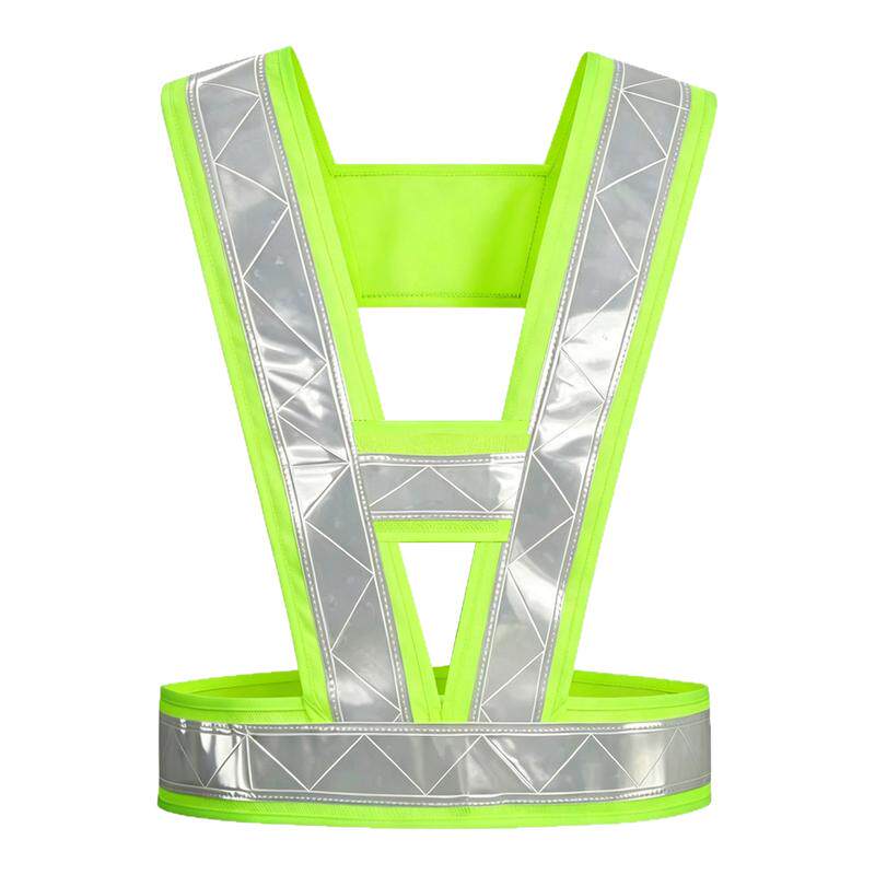V型反光马甲夜间骑行施工定制
