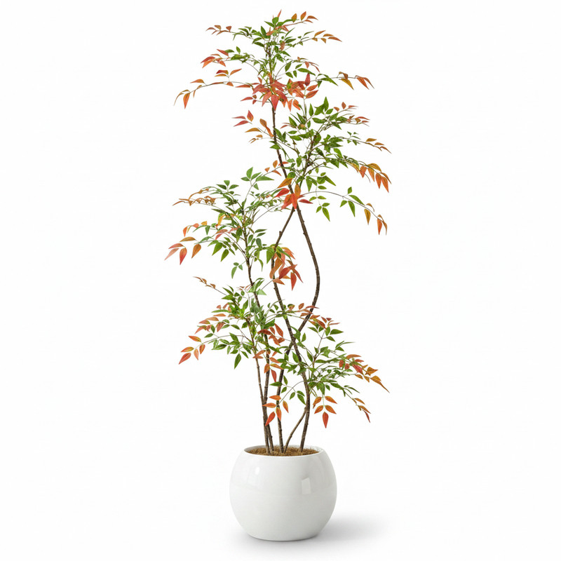 仿真绿植南天竹高端轻奢落地盆栽
