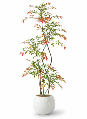 仿真绿植南天竹高端轻奢落地盆栽