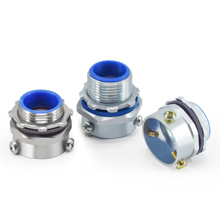 加厚桥架管接头 三柱外丝镀锌卡套接头304不锈钢接头盒接桥架接头