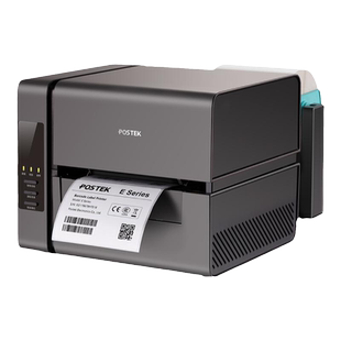 博思得E200标签打印机商用热敏条码机热转印碳带E300吊牌合格水洗唛门票不干胶条形码300dpi珠宝标签打印机