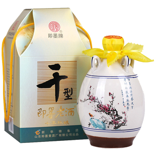 即墨老酒干型十年陈酿500ml坛装礼盒装干型即墨黄酒低糖送礼酒